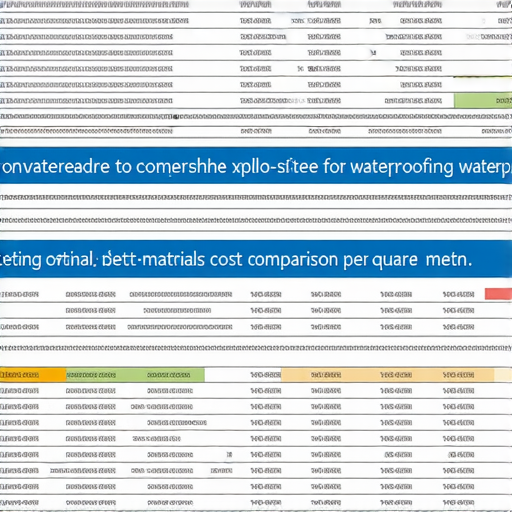 「揭秘！防水工程到施工，每坪成本與最佳材料選擇全攻略！」